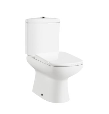 China Contemporary High Quality European Standard Ceramic Style Pearl White Color WC Bathroom Two Piece Toilet for sale