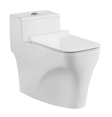 Chine Modern High Quality Hotel WC Ceramic Bathroom Siphon Flushing Toilet Bowl One Piece Lavatory Trap Toilet S à vendre