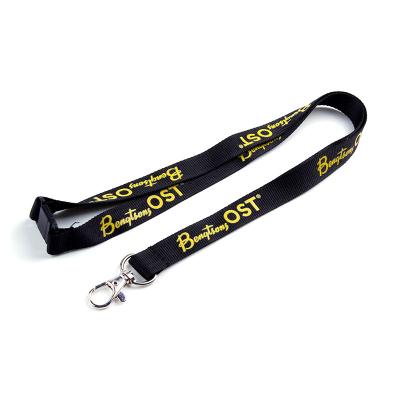 China Durable High Quality Silkscreen Printing Polyester Flat Lanyard Loop Hook for sale