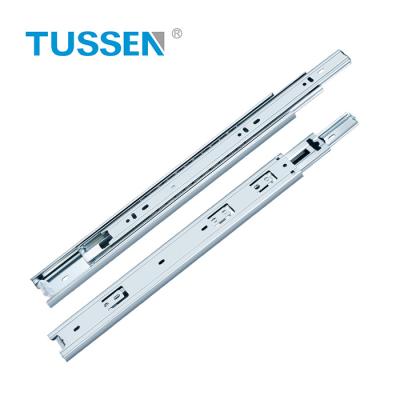 China Modern Slide 3 Folds 35mm Extension Ball Bearing Channel Full Telescopic Drawer Slide for sale