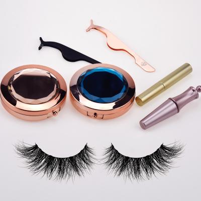 China Natural Custom False Eyelashes Case Packaging With Mirror Clear Strip False Eyelashes for sale