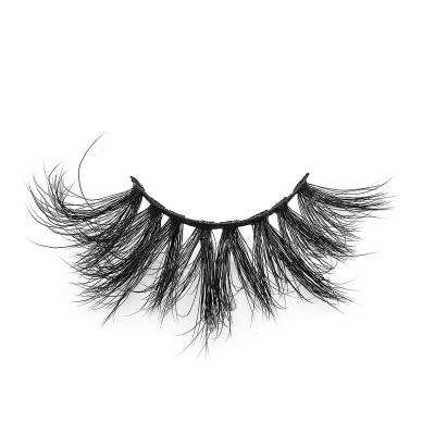 China 25mm Mink False Lashes Mink Fur 25mm False Eyelashes Natural Handwork 25mm Mink Eyelashes 5d for sale