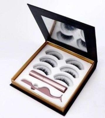 China Natural Soft 3D Eyelash Private Label 3 Pairs 5 Pairs Faux Mink Magnetic False Eyelashes Lashes With Eyeliner Kit Custom Packaging Set Wholesale for sale