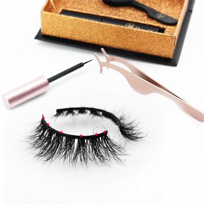 China Durable Mink Private Label Magnetic Eyelash Lashes 6 Soft Magnets Lashes Magnetic Eyelashes Set With Applicator Fast Delivery for sale