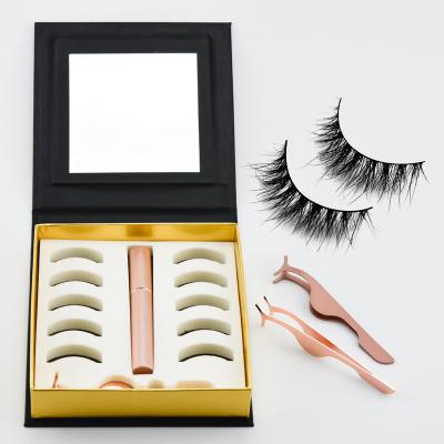 China Mink Eyelash Packaging Box Waterproof Mink Lashes Magnetic Eyeliner And Eyelash Craft 3D Magnetic Kit Magnet Lash Case 6 for sale