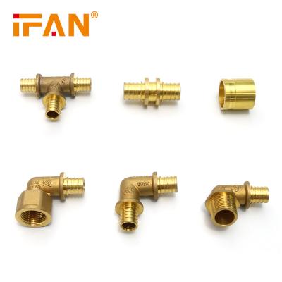 China Easily Assembled Brass Pex Steel Automotive Fittings Nickel Plating Ifan Pex Fittings Accessories Press Fitting for sale