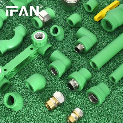 China Ifan Easily Assembled High Quality All Type Plastic PPR Elbow Pipe Fitting Thread PPR Male Female Elbow PPR Fittings for sale