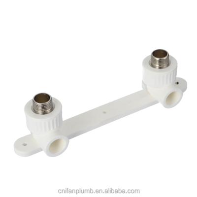 China Pipe Lines Connect Wholesale Plastic Ppr White White Color Ifan Factory Elbow Ppr Male Fitting Double For Water Pipe Supply for sale