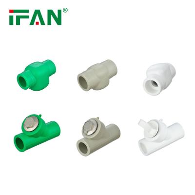 China 2021 Ifan Factory Easily Assembled Full Normal Variety Imported Raw Materials UAE Dubai PPR Plastic Water Pipe Filter Fittings for sale