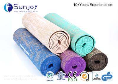 China Sunjoy Jute yoga mat for fitness Organic non-toxic sustainable natural hemp jute yoga mat eco friendly gym mat china for sale