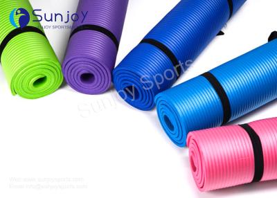 China Sunjoy Premium Cheap Workout NBR Yoga Mat With Strap Fitness & Exercise Mat with Easy-Cinch NBR Yoga Mat Carrier Strap for sale