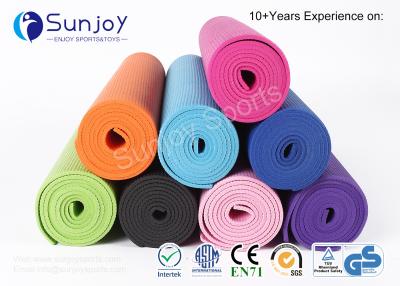 China Sunjoy Eco Friendly Gym Pvc Yoga Mat Custom Print 3mm 4mm 5mm 6mm 8mm With Carry Strap easy take made in china for gym for sale