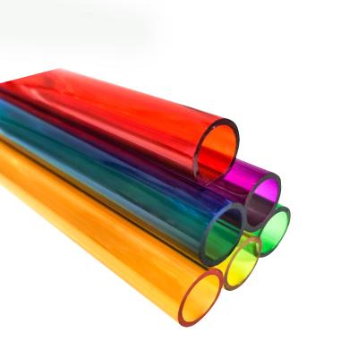 China PMMA Tube Color PMMA Tube Color Tube Diameter 30mm Acrylic Thick Acrylic Pipe Large For Fish Tank for sale