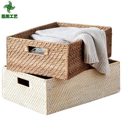 China BoBai HuangTu Sustainable Craft Woven Rattan Storage Baskets for sale