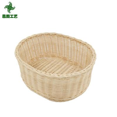 China BoBai HuangTu Craft Rattan Cotton Rope Metal Viable Plastic Wicker Bamboo Egg Woven Rattan Storage Baskets for sale