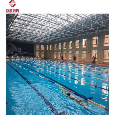 China Structural Roofing Customized Swimming Pool Roofing Space Frame Steel Structure for sale