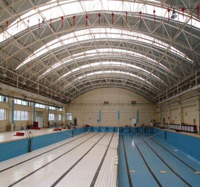 China Space Frame Structure Swimming Pool Roof Cover And Long Steel Frame Structure Span Metal Roof for sale