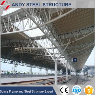 China Structural Roofing Space Frame Steel Long Span Galvanized Arched Steel Trusses For Building for sale