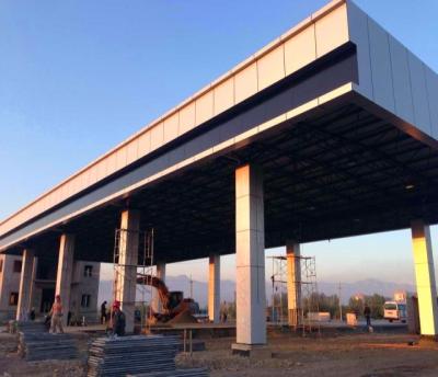 China Space Frame Structure Space View Gas Station / Prefab Gas Station Canopy For Sale for sale