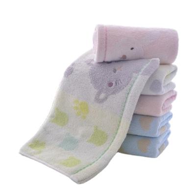 China Custom Soft Disposable Soft Kids Cotton Towels Kids Comfortable Luxury Home Bath Towel With Animal Pattern for sale