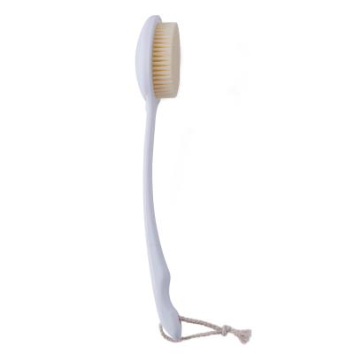 China Sustainable Plastic Handle Long Grip Body Shower Bathroom Soft Hook Back Bath Brush For Exfoliating for sale