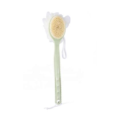 China Long Handle Back Scrubber Bath Utensils Handle Long Exfoliate Soft Body Brush Mesh Skin Care Bubble Bath Brush for sale