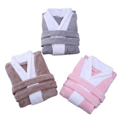 China Wholesale QUICK DRY Flannel Robe Wholesale Couples Pajamas Luxury Hotel Home Custom Bathrobe for sale