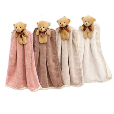 China Disposable Hanging Hand Towel Cute Kitchen Towel Bear Quick Dry Hanging Custom Logo for sale