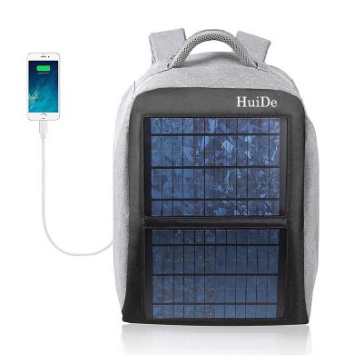 China Daypack 12W Solar Panel Waterproof Anti-theft Solar Backpack Solar Panel Fast Charging Camping Boost Charger for sale