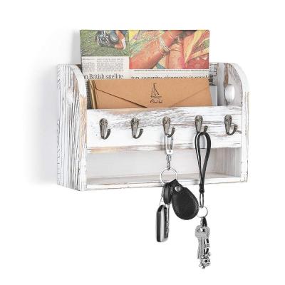 China Decoration Mail Sorter Wall Mount Mail Organizer Head Holder with Storage Shelf for sale