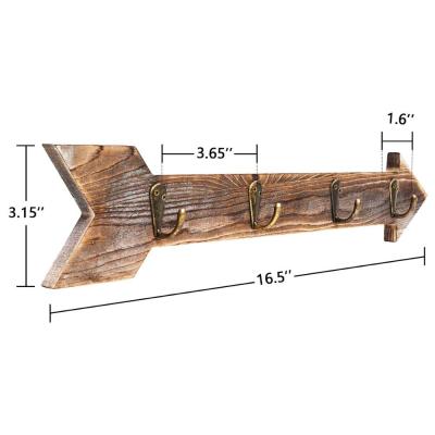 China COAT RACK Wall Decor Rustic Wooden Hoods Wall Mounted Coat Rack for sale