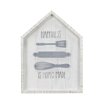 China Africa Happiness is Homemade Rustic Wooden Kitchen Wall Sign for sale