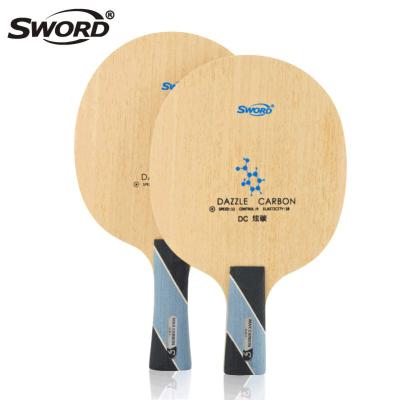 China SWORD DC table tennis blade, triple-ply carbon fiber, total offensive racket 158*150 for sale