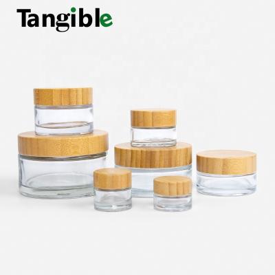 China Eco-Friendly Bamboo Cosmetic Packaging Set 15g 30g 50g Jar 100ml Bamboo Cream Bottle With Bamboo Cap for sale