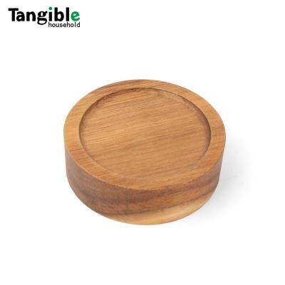 China Non Spill Luxury High Quality Thermos Cup Acacia Cup Acacia Water Bottle Cover Water Bottle Lid Factory Direct Sales Candle Jar Storage Lid Bamboo Wooden Li for sale