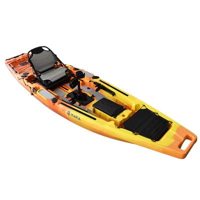 China Sit on Top Rotomolding Pedal Kayak Sell Well New Type Kayak 3.95M Pedal Mast395 Pedal Drive Fishing Kayak for sale