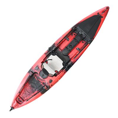 China Sit on Top Luxury Seat or Aluminum Seat on Shark130 Top Spokes 395 Rotomolding Fishing Kayak for sale