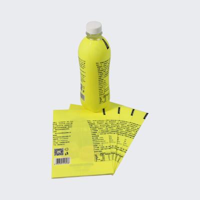 China Heat Sensitive Food Printing Bottle Label Films Plastic Shrink Film Labels PVC Shrink Label for sale