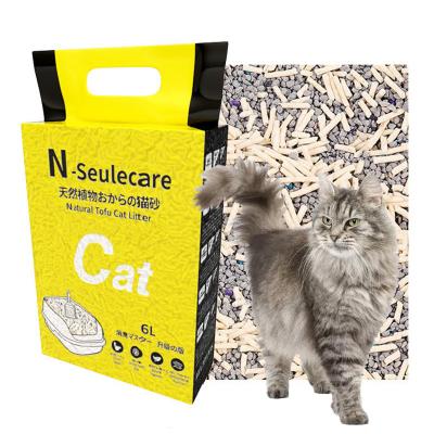 China Wholesale Viable Cat Litter Sand Natural Eco Mixed Clean Tofu Bentonite Cat Litter 6L Per Bag for sale