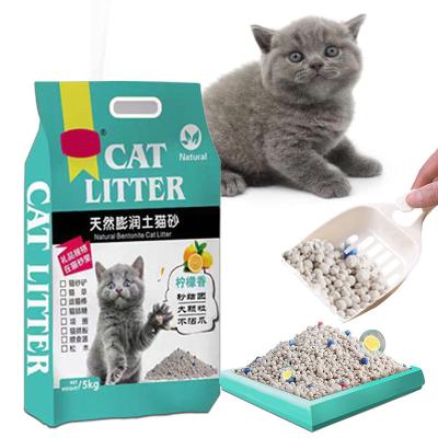 China Cat Sand Wholesale Bentonite Cat Garbage Sand Viable Pet Shop Purchasing Cat Toilet Sand Packed By Volume 10KG for sale