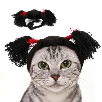 China Funny Amusing New Sustainable Halloween Pet Dressing Hair Clasp Designed Cat Headwear for sale