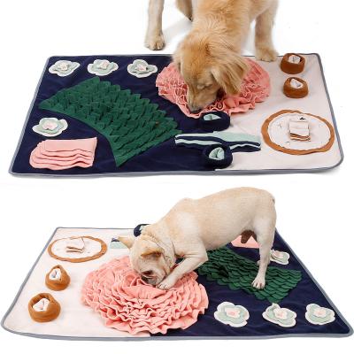 China Travel Nosework Large Sniffing Mat Pet Snuffle Mat Sniffing Training Bowl For Dogs Nosing Puzzle Toy Mats for sale