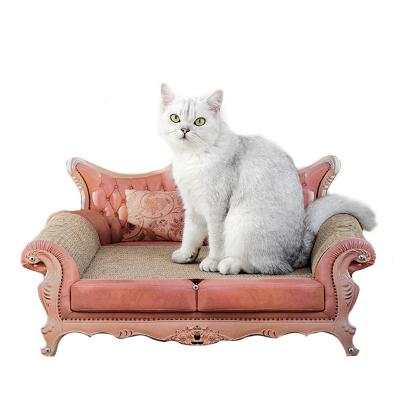 China Viable Wholesale Carton Cat Sofa Bed Royal Princess Design Cat Couch Scratcher for sale