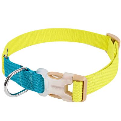 China Wholesale Colorful Designer Padded Collar For Dogs Custom High Quality Cotton Webbing Dog Pet Collar for sale