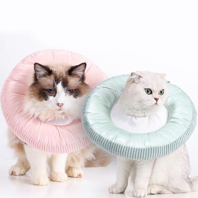 China Super Light Padded Cat Recovery Cone Anti Bite Lick Protective Dog E Collar Around Circle Pet Royal Elizabeth Collars for sale