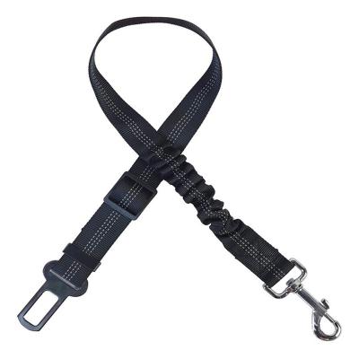 China Reflective Heavy Duty Safety Dog Car Seat Belt Bungee Nylon Car Ride Elastic Seat Belt For Dogs for sale