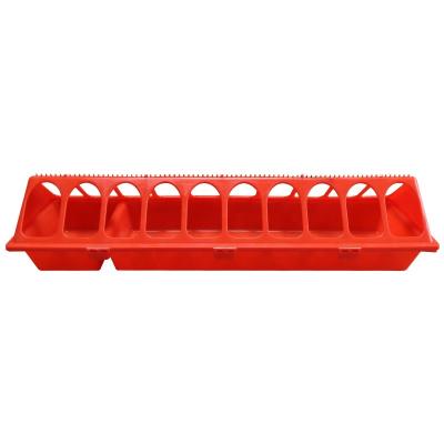 China Farms Poultry Farming Red  Length 20 holes Plastic Chicken Feeder Trough and Drinker for sale