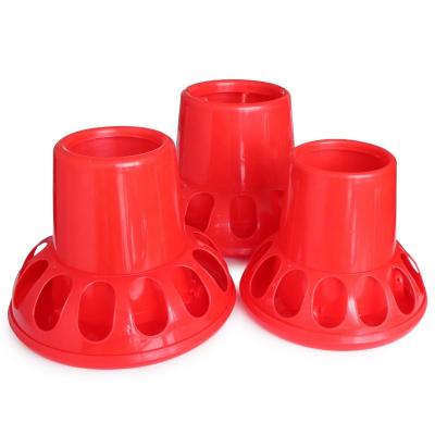 China Save Breeding Cost automatic chicken  Feeder plastic poultry red feeder and drinker for chicken feeding food for sale