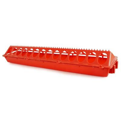 China Farms plastic 28 holes long feeder for chicken duck bird feeder and drinker Chicken Farm Animal Feeder for sale