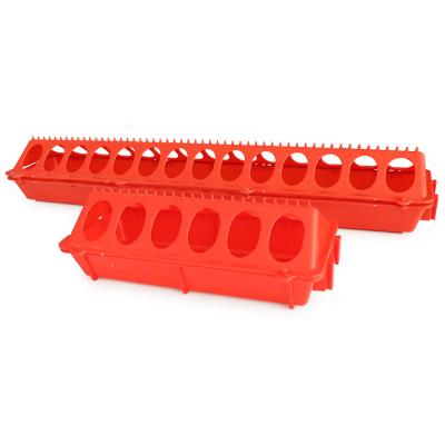 China Save Breeding Cost Poultry Farming Livestock Equipment  poultry feeder plastic red color 12 holes chicken pigeon  feeder for sale